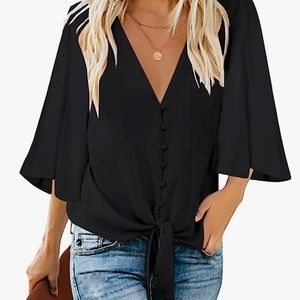 Women's Casual V Neck Top